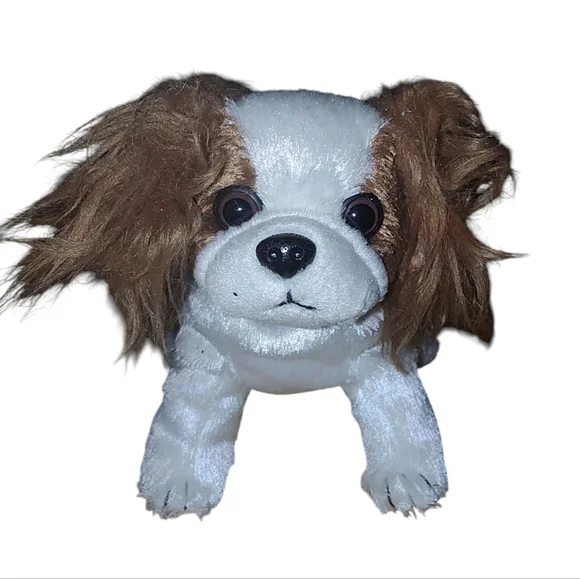 Vintage Ty Beanie Babies Collection "Regal" White and Brown Plush Dog Toy - Picture 2 of 5